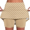 thumbnail image 2 of Mifsaly Womens Golf Skirt Polka Dot High Waisted Workout Athletic Skirts with Inner Tummy Control Stretchy Soft Tennis Skorts Khaki,XL, 2 of 5