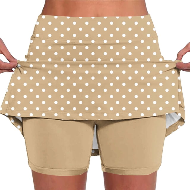 Pantalones de Yoga de Verano para Mujeres Pantalones de Jogger Ligeros de Cintura Alta con Bolsillos Y Pantalones Cortos de Falda, Impresión, Casual