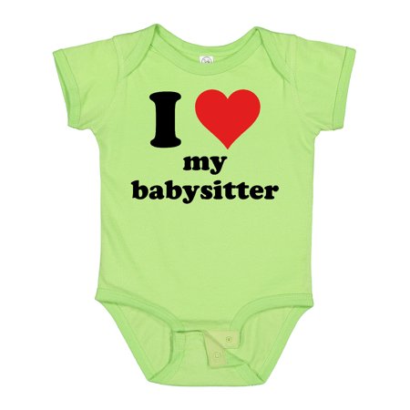 

Inktastic I Heart My Babysitter Gift Baby Boy or Baby Girl Bodysuit