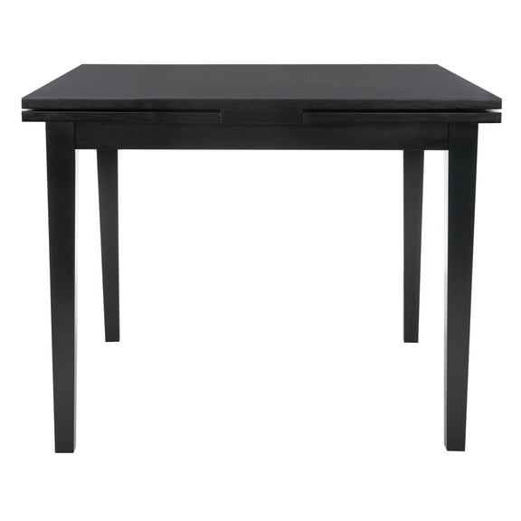 SAFAVIEH Cullen Extension Dining Table, Black (69.50 in. W x 38 in. D x 30.12 in. H/36.64 in. W x 37.64 in. D x 30.31 in. H)