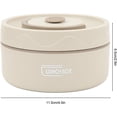 thumbnail image 3 of shiyou-420ml Food Warm Lunch Container, Stainless Steel Thermal Lunch Container Portable Thermal Cooking Pot Double Layer Box Round Shape Food Container for Office (Microwave Oven, 3 of 4