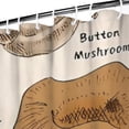 thumbnail image 3 of Brown Mushroom Sketch Beige Pattern Shower Curtain 72"x84" ,Bathroom Decorative Shower Curtains Set with 12 Hooks,Modern Waterproof Washable Shower Curtain, 3 of 6