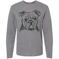 thumbnail image 3 of Inktastic English Bulldog Sketch Portrait Long Sleeve T-Shirt, 3 of 5