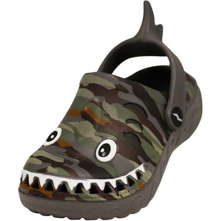 

Norty Boy s Girl s Children Toddler Kid Fun Slip On Sandal Slipper Clog Shoe 41924-9MUSToddler (Grey Camo Shark)