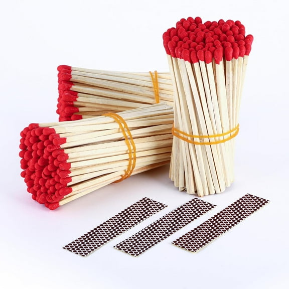 150Pcs 4'' Red Matches for Candles with Striker - Long Wooden Candle Matches, Long Wood Safety Matches, Color Matches, Red Matches Long Wooden Matchsticks for Décor, Custimize,Accessories & Events
