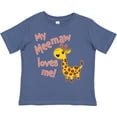 thumbnail image 3 of Inktastic My Meemaw Loves Me- Cute Giraffe Boys or Girls Toddler T-Shirt, 3 of 5