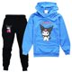 thumbnail image 1 of Kuromi Kuromi traje para niños ropa de primavera y otoño niñas con capucha sudadera fina pantalones 2223, 1 of 1