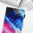 thumbnail image 5 of Cartoon Pattern Case for 2021 Samsung Galaxy Tab A8 10.5" (SM-X200 /SM-X208) - Flip Lightweight Wallet Case with Stand /Card Holders, Protective Leather Fold Stand Cute Cover (Pink Blue), 5 of 6