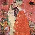 thumbnail image 2 of Klimt, Gustav 12x12 White Modern Wood Framed Museum Art Print Titled - The Girlfriends, 2 of 4