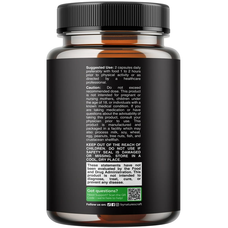 Natures Craft Extra Strength HGW for Men, Herbal Supplements for