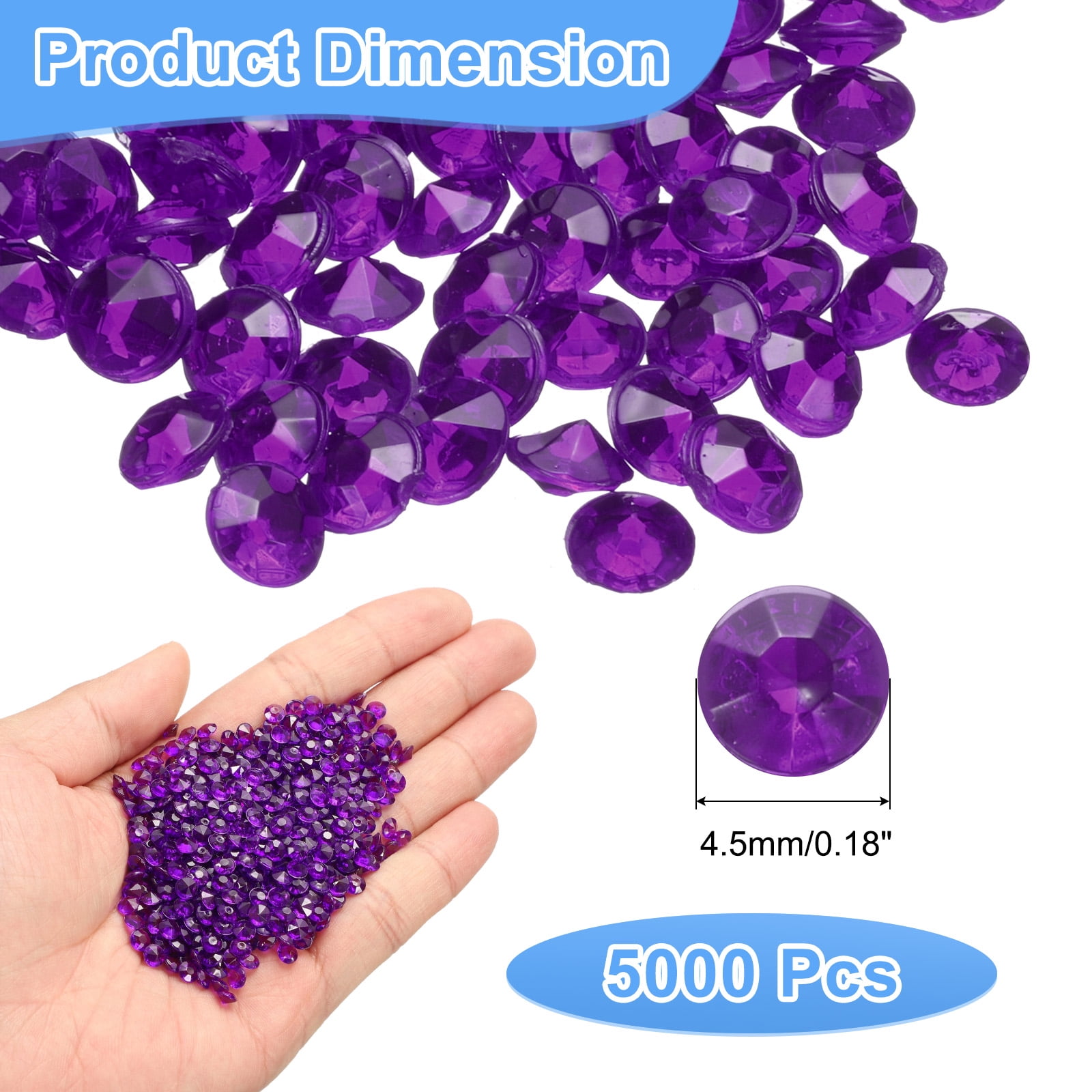 Unique Bargains Elegant Wedding Table Scatter Confetti for Decorations Dark Purple 0.18"