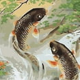 thumbnail image 4 of KLKCMS 15 Styles No Canvas Acrylic Paint Painting by Numbers Kits Two Carps, 4 of 6