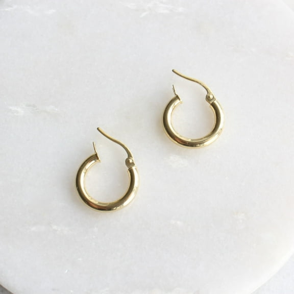 Hoop Ring, Solid Gold, Women Fashion, trendy in USA,18k Gold