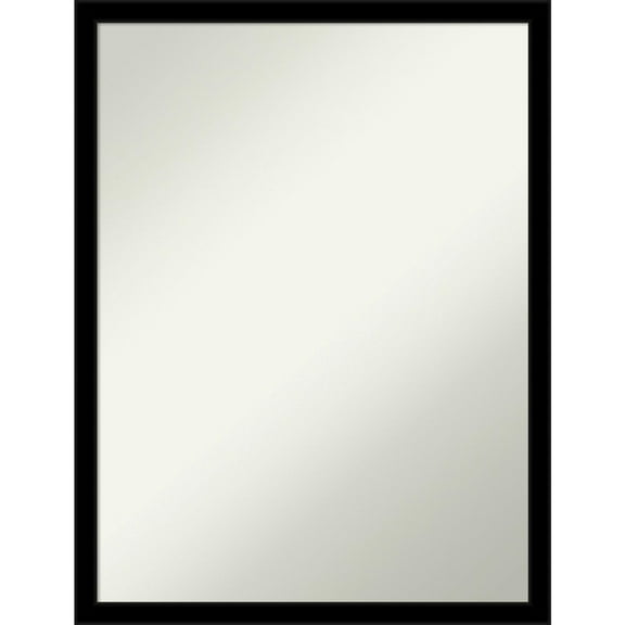 Amanti Art Jet Black Framed Non-Beveled Bathroom Vanity Wall Mirror - 19.5 x 25.5 in