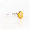 thumbnail image 2 of Yellow Citrine Oval Ring Inspired Design Engagement Ring Promise Ring 925 Sterling Silver Gemstone Jewelry For Women Gift, 2 of 5