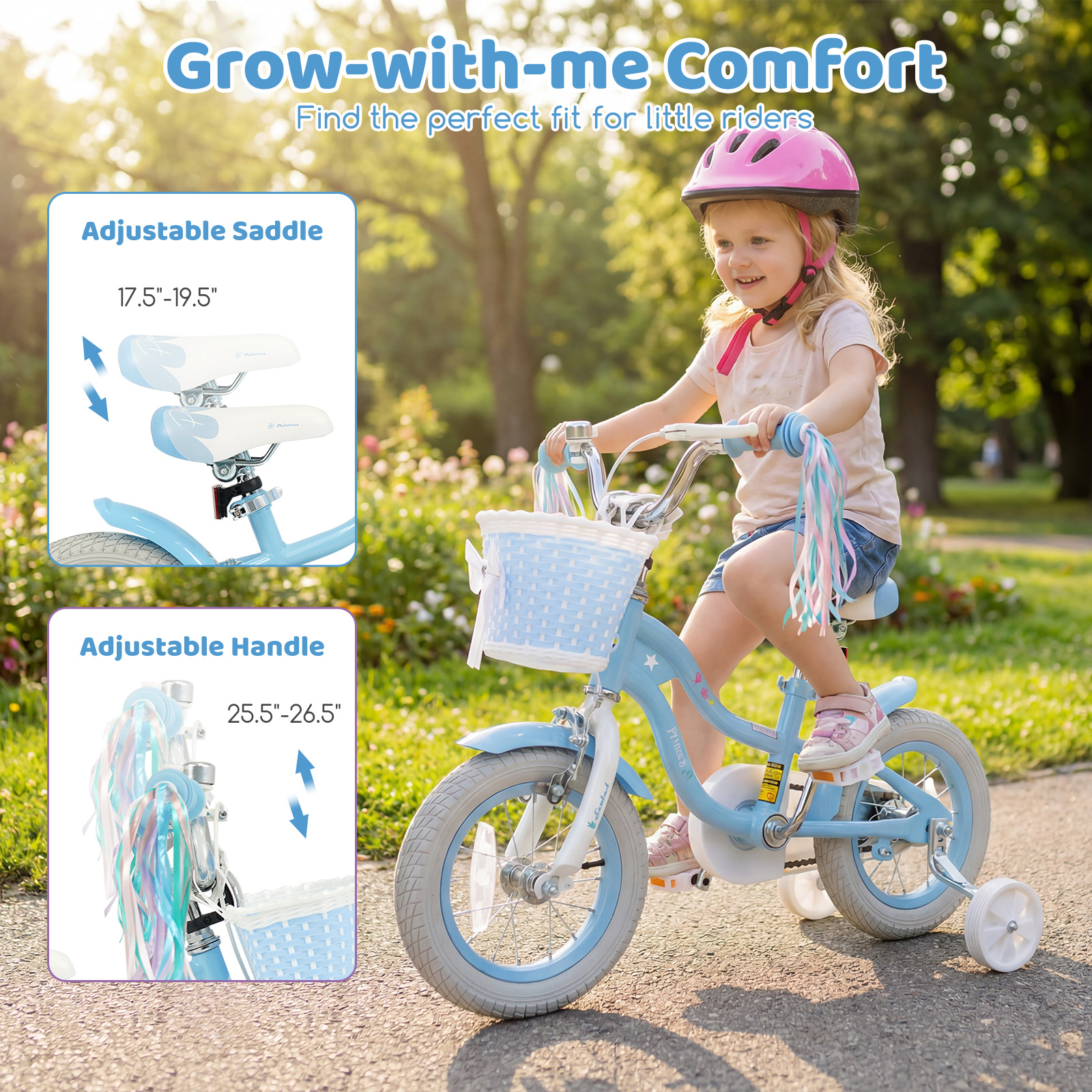 Costway 12" Kids Bike with Removable Basket and Streamers photo 8
