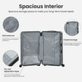 thumbnail image 3 of Historyli Go5H Luggage Sets Of 4 Pieces, Travel Luggage Suitcase With TSA Lock, Collapsible Cup Holder, 360 Degree Silent Spinner Wheels For Travel (20"/24"/29"/Travel Bag), 3 of 9