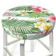 thumbnail image 3 of Kll Tropical Flamingo Round Bar Chair Cushion Cover 13 Inch,Bar Stool Protector With Elastic, Soft Washable, 3 of 7