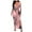 Pink, variant on Fesfesfes Women Dress Long Sleeve Mind Of My Own Maxi Dress Visually Thin Strapped Long Dress Bag Hip Stripe Printing Dress or