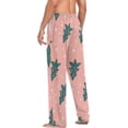 thumbnail image 6 of FREEAMG Men's Pajama Pants with Pockets Sleepwear Lounge Pants Stretch Casual Christmas Trees Pink, 6 of 7