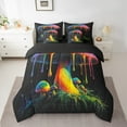 thumbnail image 2 of Erosebridal Rainbow Mushroom Bedding Sets Full Size, Cute Botanical Comforter Sets with Sheets, Woodland Bedroom Decor, Reversible, 2 of 5