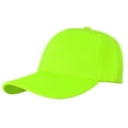 thumbnail image 3 of 2-Pack Plain Baseball Cap for Men & Women Adjustable Size Outdoor Activities Black & Neon Green, 3 of 7