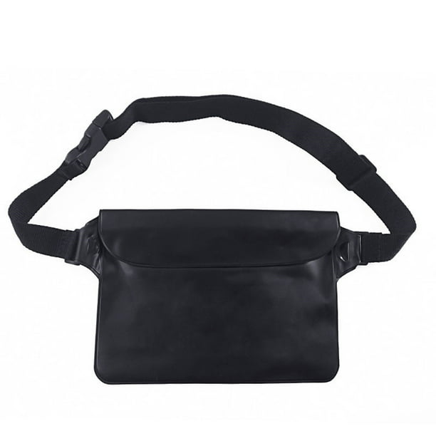Riñonera De Natación Bolsa de natación impermeable Esquí Drift Buceo Hombro Riñonera Bolsa (Negro)