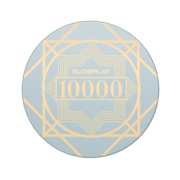 SLOWPLAY Nash Ceramic Poker Chips in Bulk Casino Grade Ceramic 10-Gram Poker Chip for Texas Hold'em 39mm Professional Chips Pack of 50 with Denomination of 10000