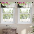 thumbnail image 2 of LALILO Kitchen Curtain Valance Zen Stones And Bamboo Rod Pocket Window Curtain 52"x 18" Set of 2, 2 of 6