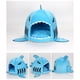 thumbnail image 2 of Shark Cat House Cama extraíble lavable para todas las estaciones con forma de tiburón para mascotas, gatitos y perros, color azul, 2 of 3