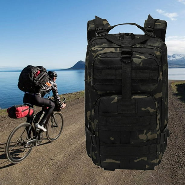 Mochila impermeable Shamjiam paquete de aventura 30 l grande para Camping senderismo Color CP negro