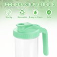 thumbnail image 4 of Uxcell 4 Pack Mason Jar Pour Spout Lid, Mason Jar Lids Wide Mouth Airtight Flip Cap Lids with Handle for Drinking Salad Dressing and Food Storing, Pink/Cyan, 4 of 6