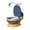PVC Seat Ring Blue, variant on Toilet Training Potty Infants Toilet Seat Compact Size Easy to Clean (Brush Included) Realistic Toilet Potty Seat Babies Girls Boys Kids PP Seat Blue