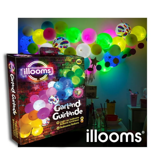 guirlande arc-en-ciel illooms 40Pk