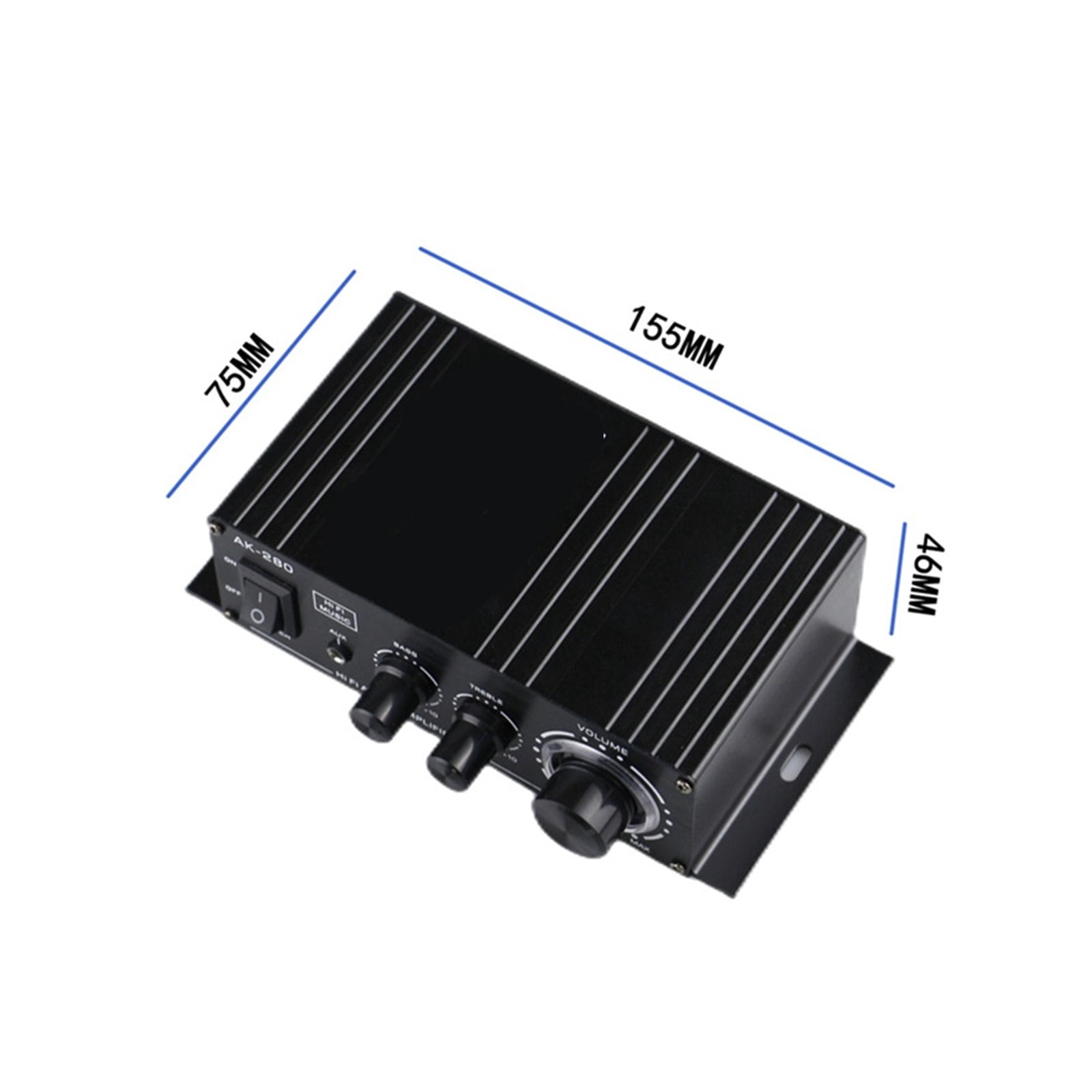 Power Amplifier 12V HiFi Bass Stereo Mini Amplifier Dual Channel Music Player Home Theater ,Multi Modes