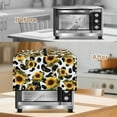 thumbnail image 4 of Whosucclay Sunflower Cow Print Microwave Oven Cover Dust Oil Proof Machine Protector Waterproof Decorative Kitchen Appliance Cover 18.25" x 14.5" x 11"inches-S, 4 of 7
