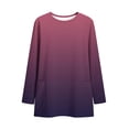 thumbnail image 6 of Wowcloth Women's Ombre Long Sleeve Top, Casual Loose Fit with Pockets for Daily Wear and Travel, 6 of 7