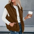 thumbnail image 6 of Diufon Fleece Vest Women Casual Sleeveless Lapel Collar Full Zip Jackets Fall Winter Warm Outerwear with Pockets, 6 of 8
