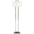 thumbnail image 6 of Possini Euro Design Modern Floor Lamp 62" Tall Brushed Nickel Openwork Rectangular Profile Off White Fabric Shade for Living Room Reading, 6 of 9