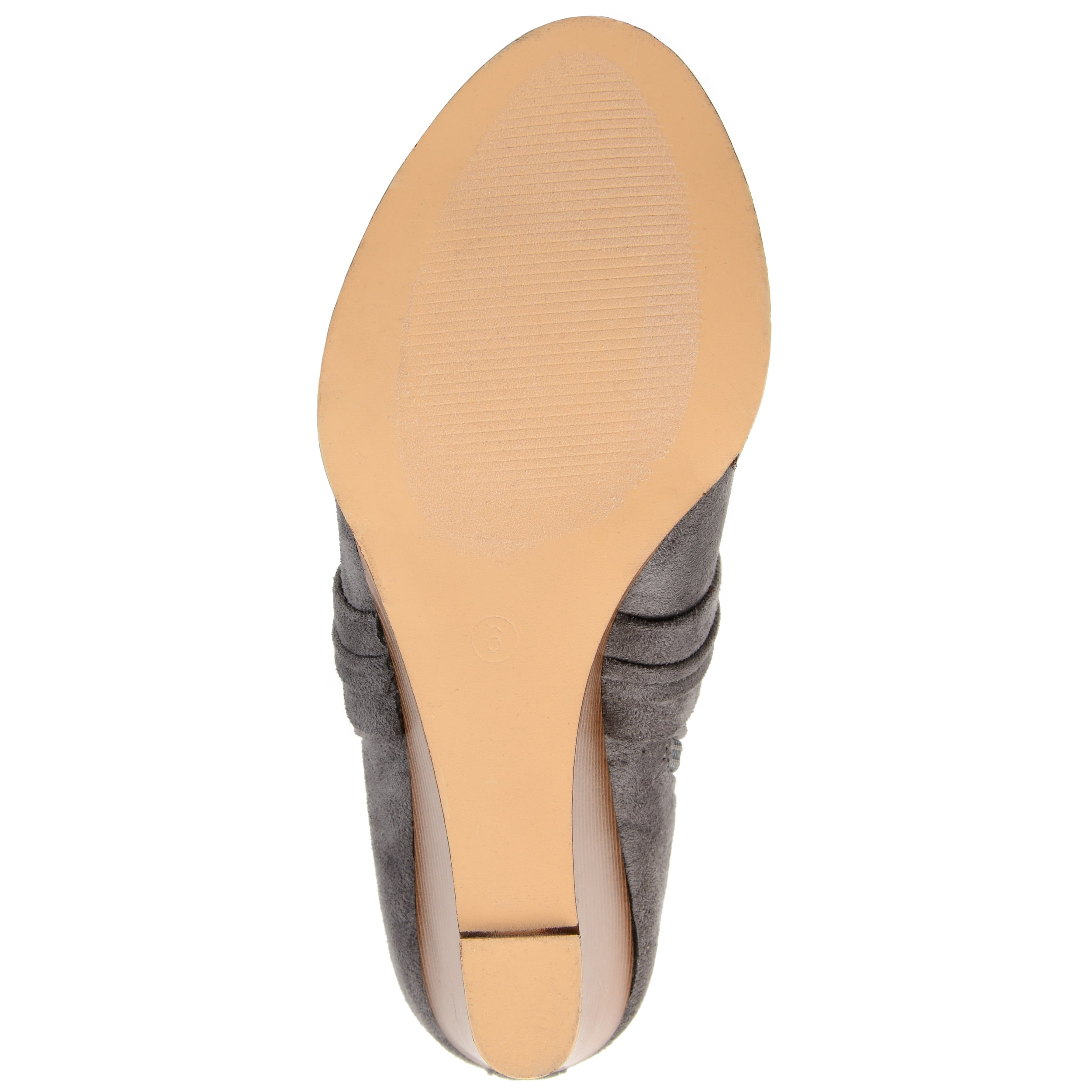 Journee Womens Sabeena Inside Zip Open Toe Wedge Booties