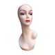 thumbnail image 3 of Cabeza de maniquí calva, cabeza de muñeca, maquillaje, pelucas faciales para cosmetología femenina, modelo de exhibición Estilo H, 3 of 9