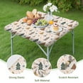 thumbnail image 4 of Multicolor Christmas Tree Pattern Square Fitted Tablecloth with Elastic Edge,Square Table Cover,Washable Elastic Table Cover for Home Kitchen Party Decor 36"x36", 4 of 6