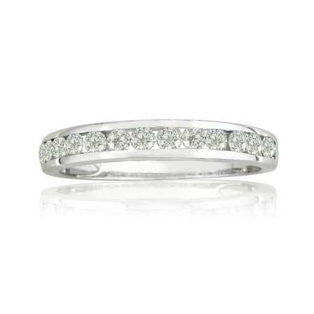 1/4ct Channel Set Diamond Anniversary Band in 14k White Gold