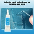thumbnail image 4 of Fabric Glue Permanent Textile Adhesive | 2pcs 15ml Washable Bond for Clothing, Leather, Denim, Polyester | Fast Drying Clear Nozzle| Strong No-Sew Repair | Portable Sewing Kit Accessory, 4 of 6