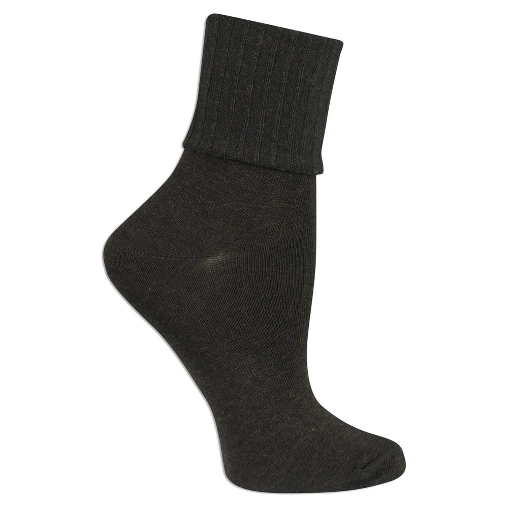 Women's Turn Cuff Socks 3 Pack - Walmart.com - Walmart.com