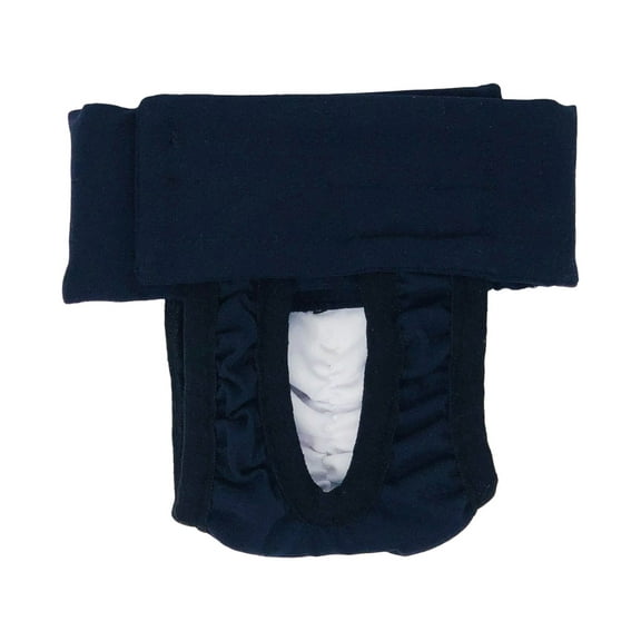 Barkertime Navy Blue Washable Cat Diaper Pull-up - Made in USA