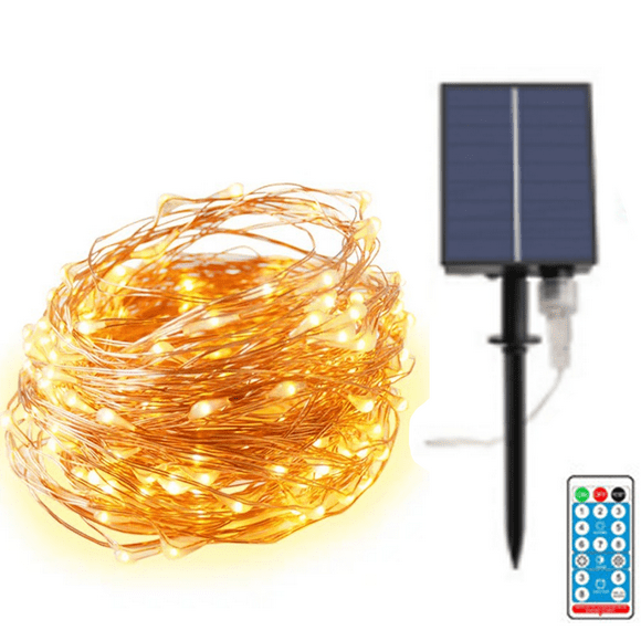 Solar String Lights Outdoor,Copper Wire Solar Twinkle Lights for Garden Tree Yard Party Xmas Decor