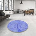 thumbnail image 3 of Ahgly Company Indoor Square Patterned Denim Blue Area Rugs, 6' Square, 3 of 6