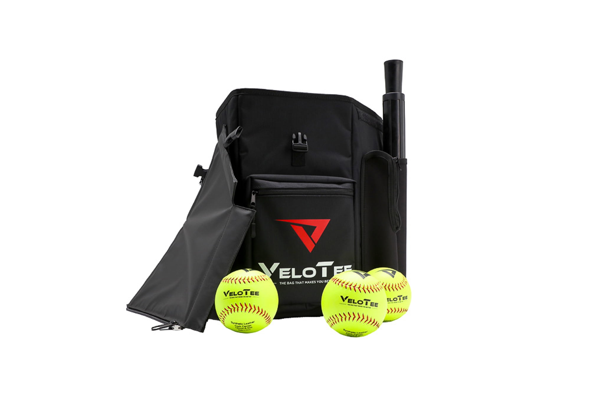 VeloTee Baseball & Softball Home Plate Bat Bag Backpack (Comes with Batting Tee)