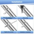 thumbnail image 4 of Uxcell 3-Pack Abrazaderas de Conducto, 5-1/2" Correa de Tubo Rígido de Acero Inoxidable 304 M140 Abrazaderas de Soporte de Tubo para Fontanería, 4 of 7